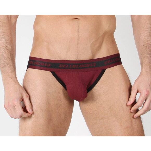 Mens Cellblock 13 Core Jockstrap  Wine/Black "Rascal"  XLarge - Picture 1 of 2